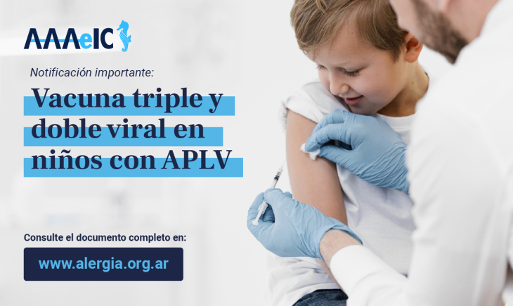 Notificación importante sobre la vacuna triple y doble viral